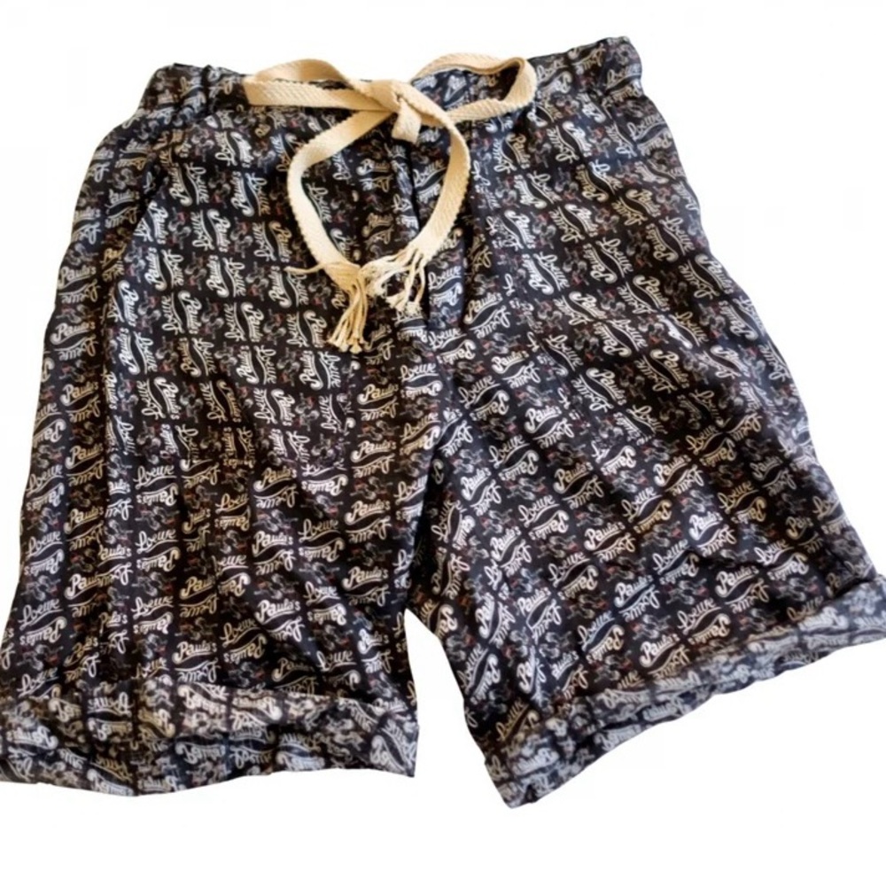 Loewe Black and Cream Patterned Shorts